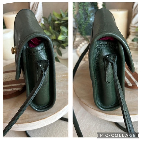 Vintage Coach Green Christie Chrystie Crossbody Bag 9892 Genuine Leather RARE - Picture 8 of 10
